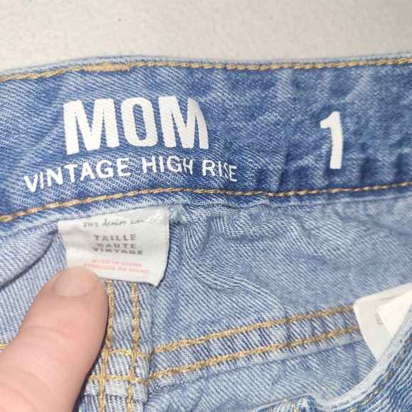 MOM brand high rise jean shorts Size 1 - Picture 6 of 6